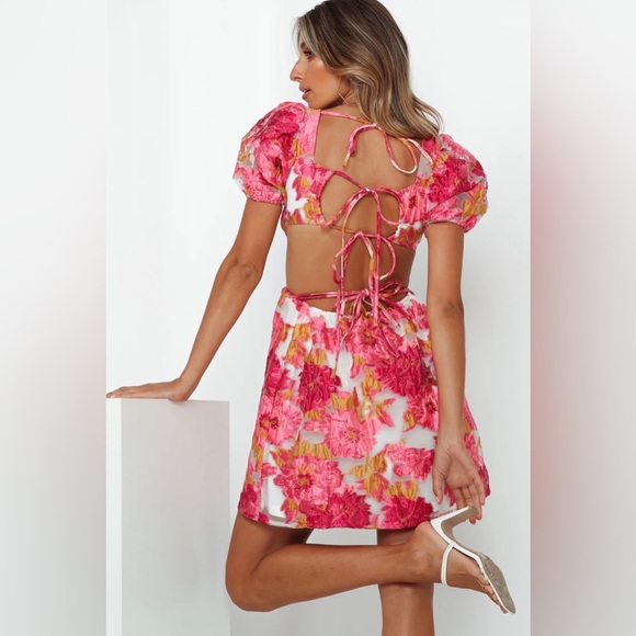 🆕NWT #263 ~ HELLO MOLLY WIDE EYED ANGEL DRESS FUCHSIA, SIZE XL, US~10 - Picture 4 of 16